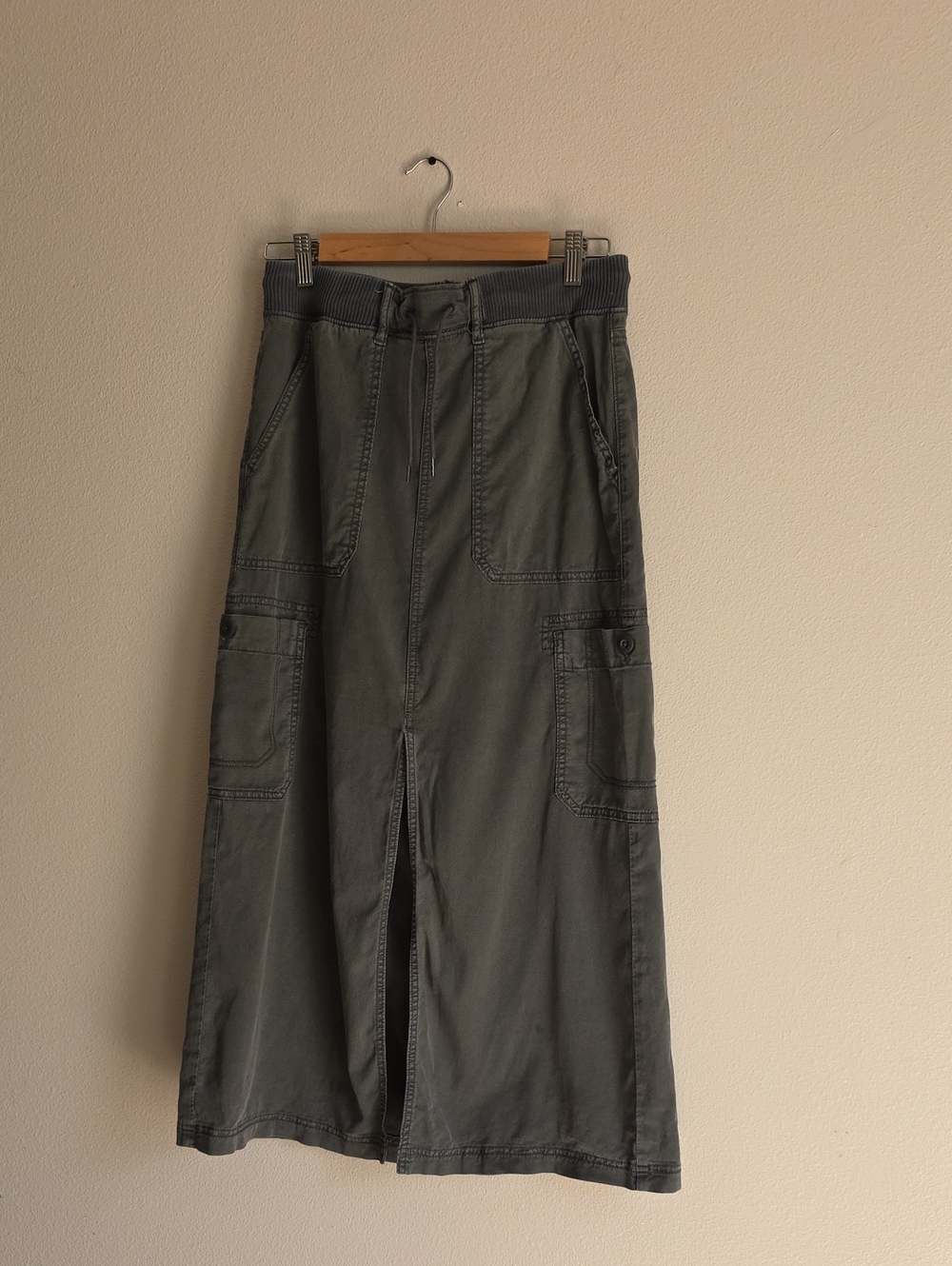 American Eagle Outfitters Olive Green Cargo Maxi Skirt